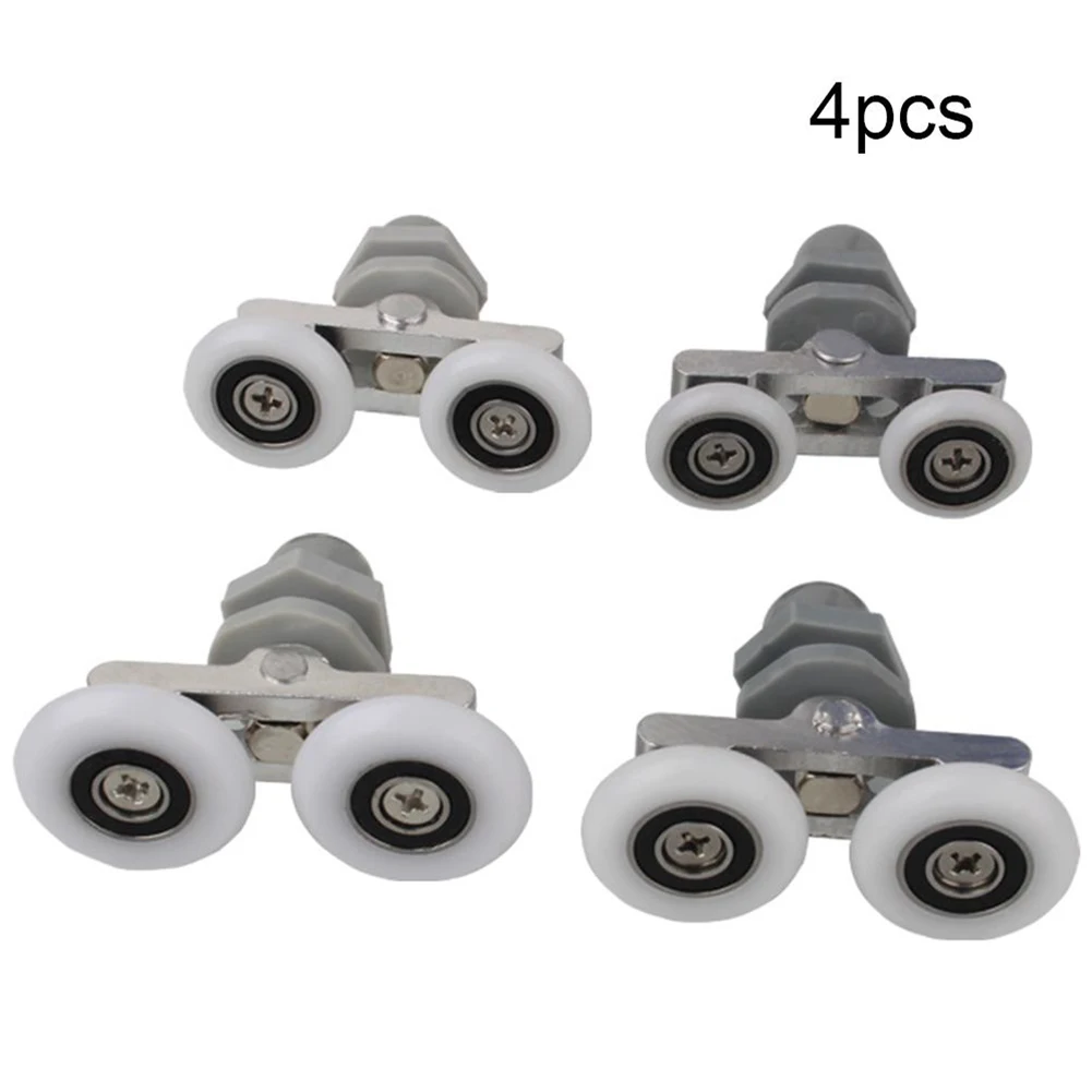 

Набор из 4 роликов для душевых дверей из нейлона и алюминиевого сплава с 19 колесами диаметром 27 мм для бесшумной работы и использования