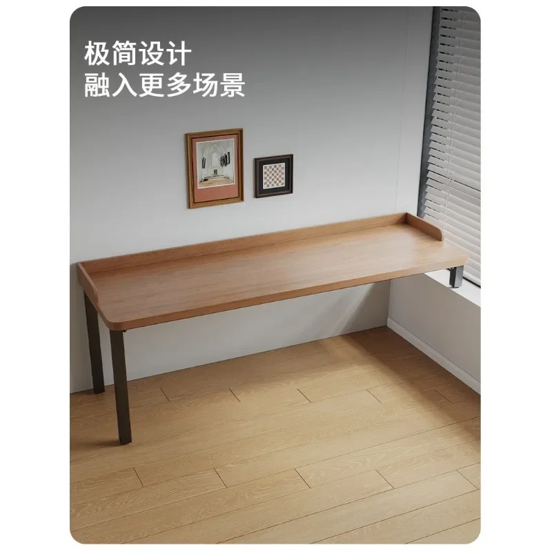 Solid wood bay window desk, bedroom window sill, high and low table, home computer, desktop  large board, study and writing