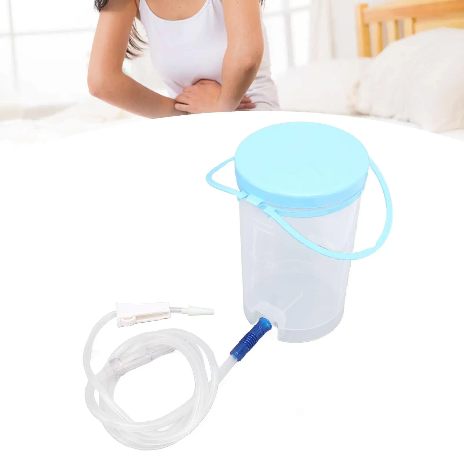 Portable Coffee Enema Kit - 1200ml Silicone & ABS Bucket, Adjustable Flow, Easy Clean for health & Wellness