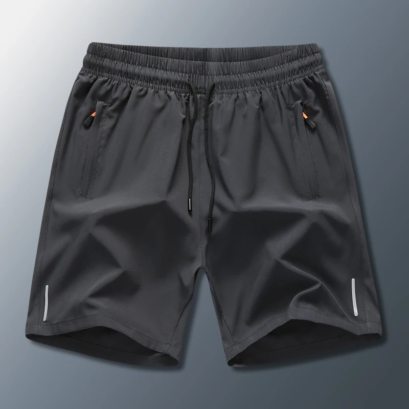 Male Sports Casual Shorts 2023 Summer Breeches Ice Silk Quick Dry Loose Basketball Bermuda Shorts Fashion Black Beach Trousers