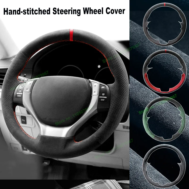 

Hand-Stitch Non-slip Alcantara Leather Car Steering Wheel Cover Wrap for Lexus ES250 ES300H GS250 GS300H GS350 RX270 RX350