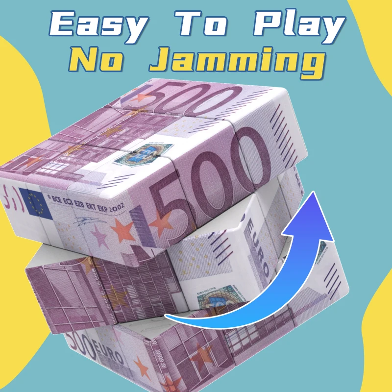 Zauberwürfel, 3 x 3 x 3, 3D-UV-gedruckt, 500 Euro, stressabbauendes Puzzle, professionelles, glattes Geschwindigkeitsspiel, Kinderspielzeug, Geschenk