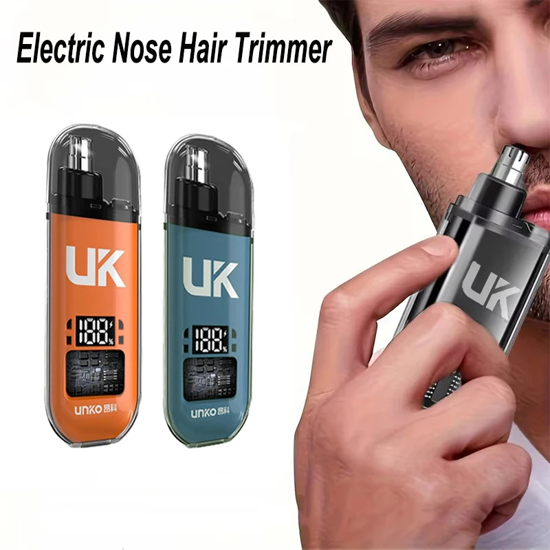 Portable Electric Nose Hair Trimmer Mini Pocket Nose Ears Hair Eyebrow Trimmer for Men Rechargeable Painless Clipper ﻿