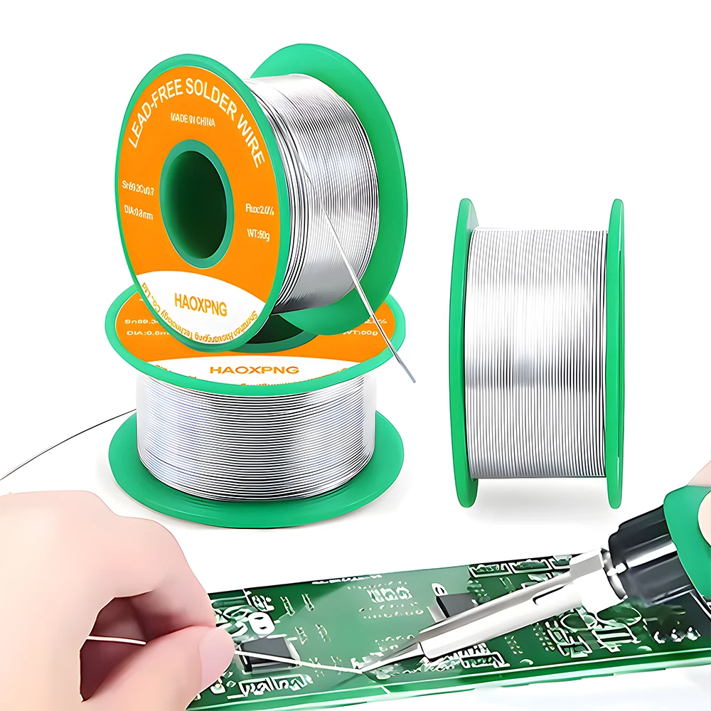 Alambre de soldadura de alta pureza sin plomo, sin necesidad de limpiar, punto de fusión de estaño, alambre de soldadura de 217 grados para reparación electrónica Sn99.3cu0.7