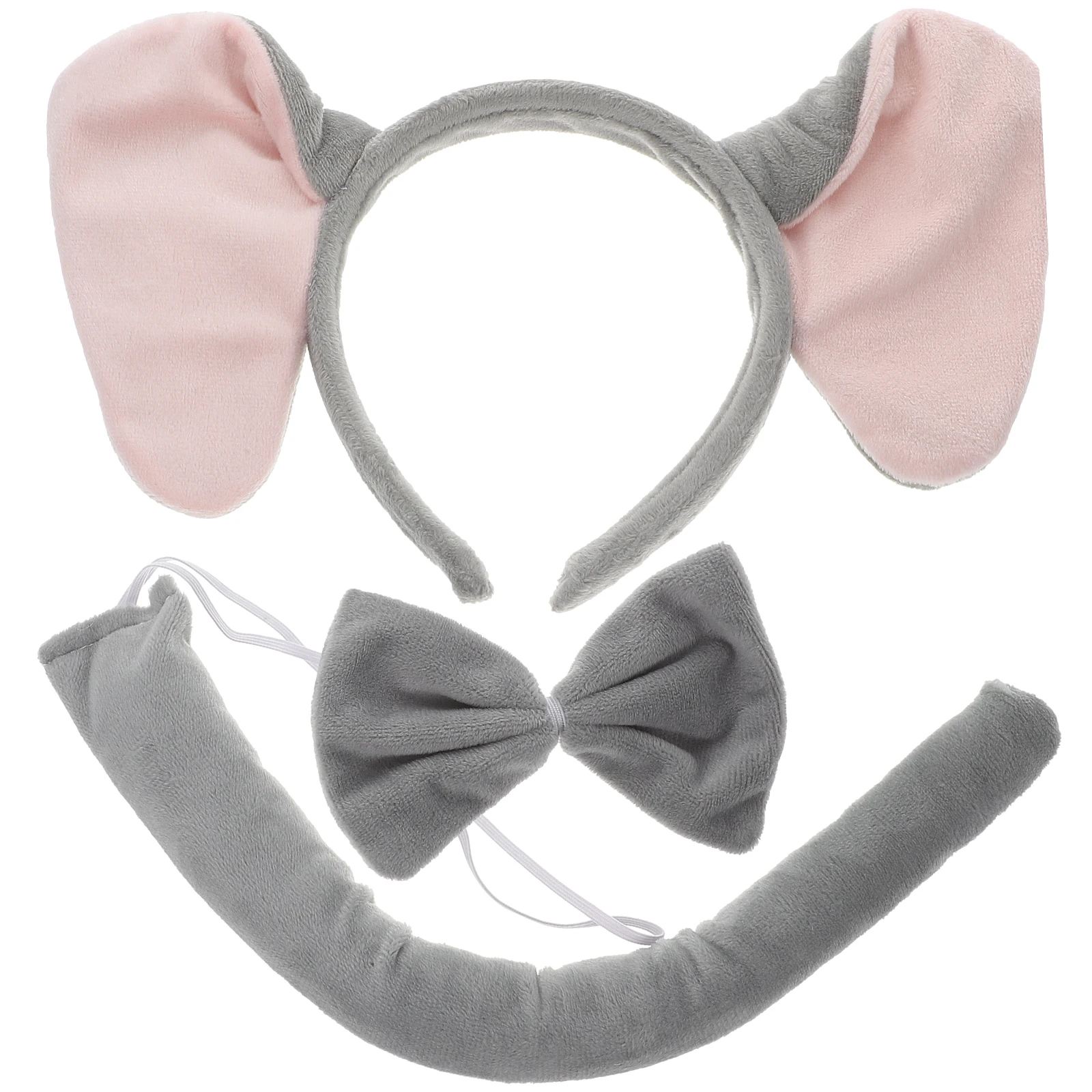 

1 set Cartoon Elephant Ear Headband Costume Ears Accessories Kit Durable Cloth Comfortable Theme Jungle Animal Dress Up