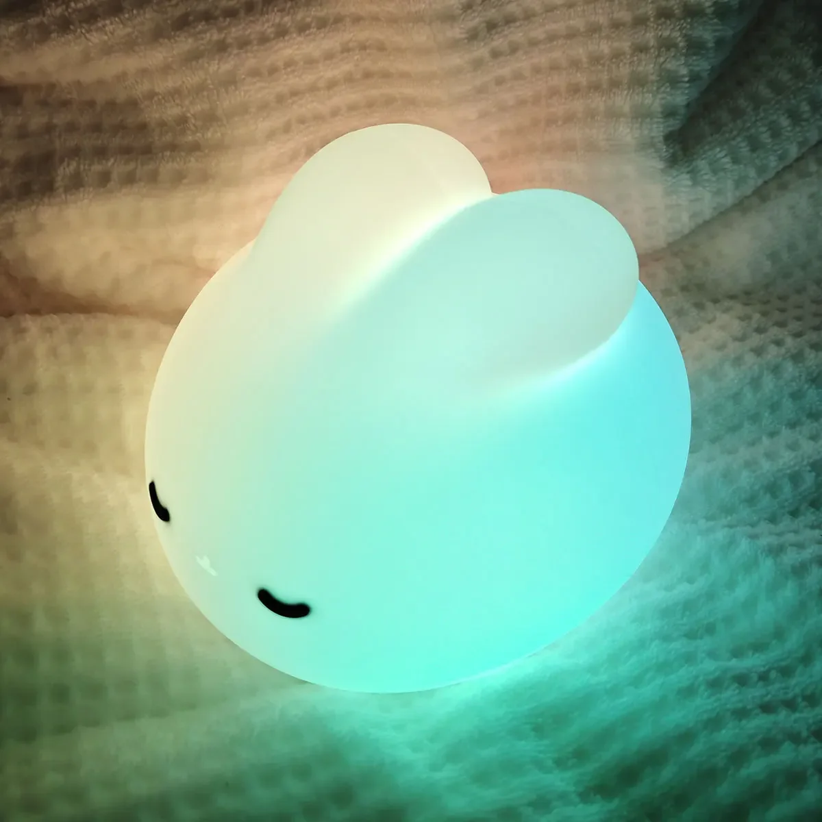 Cute Bunny Night Light for Kids Room, Nursery Decor, USB Silicone Lamp for Toddlers, Girls, Boys