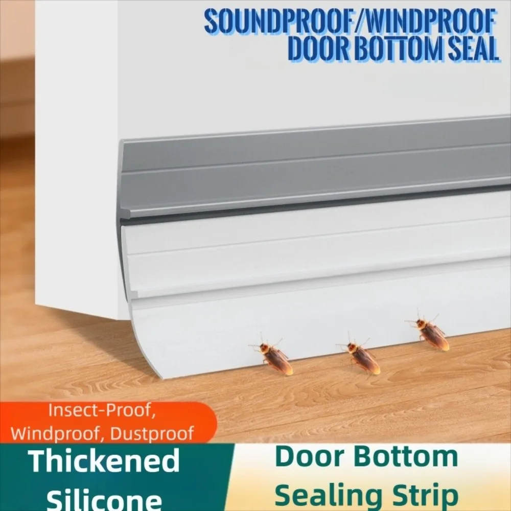 

Noise Reduction Door Draft Stopper Self-adhesive Insect Prevention Weather Stripping Thickened Silicone Sound Barrier Bedroom