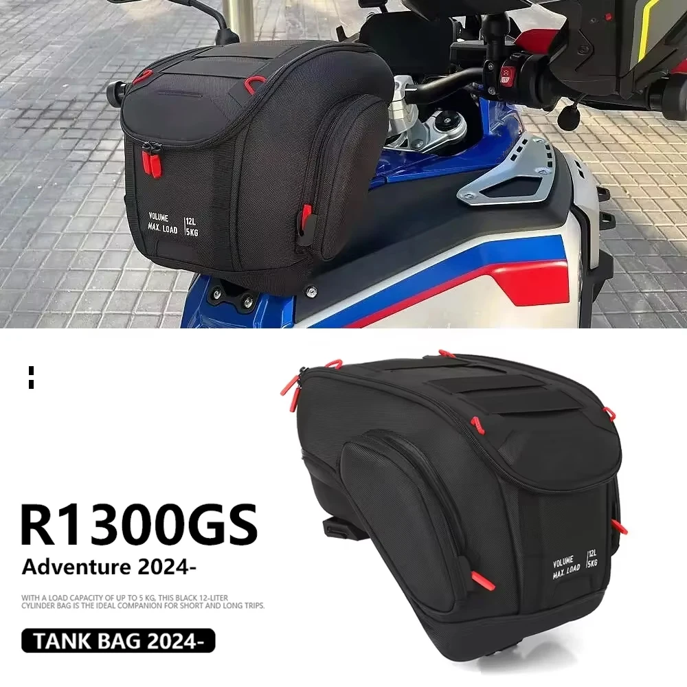 

Motorcycle Waterproof Fuel Tank Bag Logo 12L Tool Backpack Portable For BMW R1300GS Adventure GS1300 R 1300 GS ADV 2024 2025