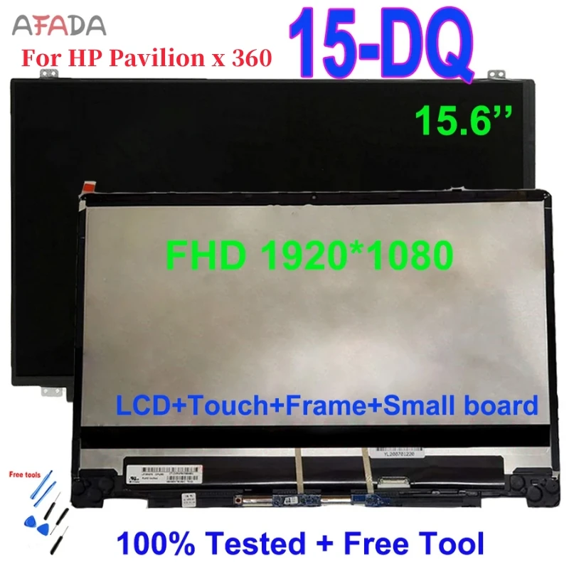 15.6'' Front Glass For HP Pavilion x36015-DQ 15-dq IPS FHD Touch Screen Digitizer Panel 30pin 1920*1080 Replacement