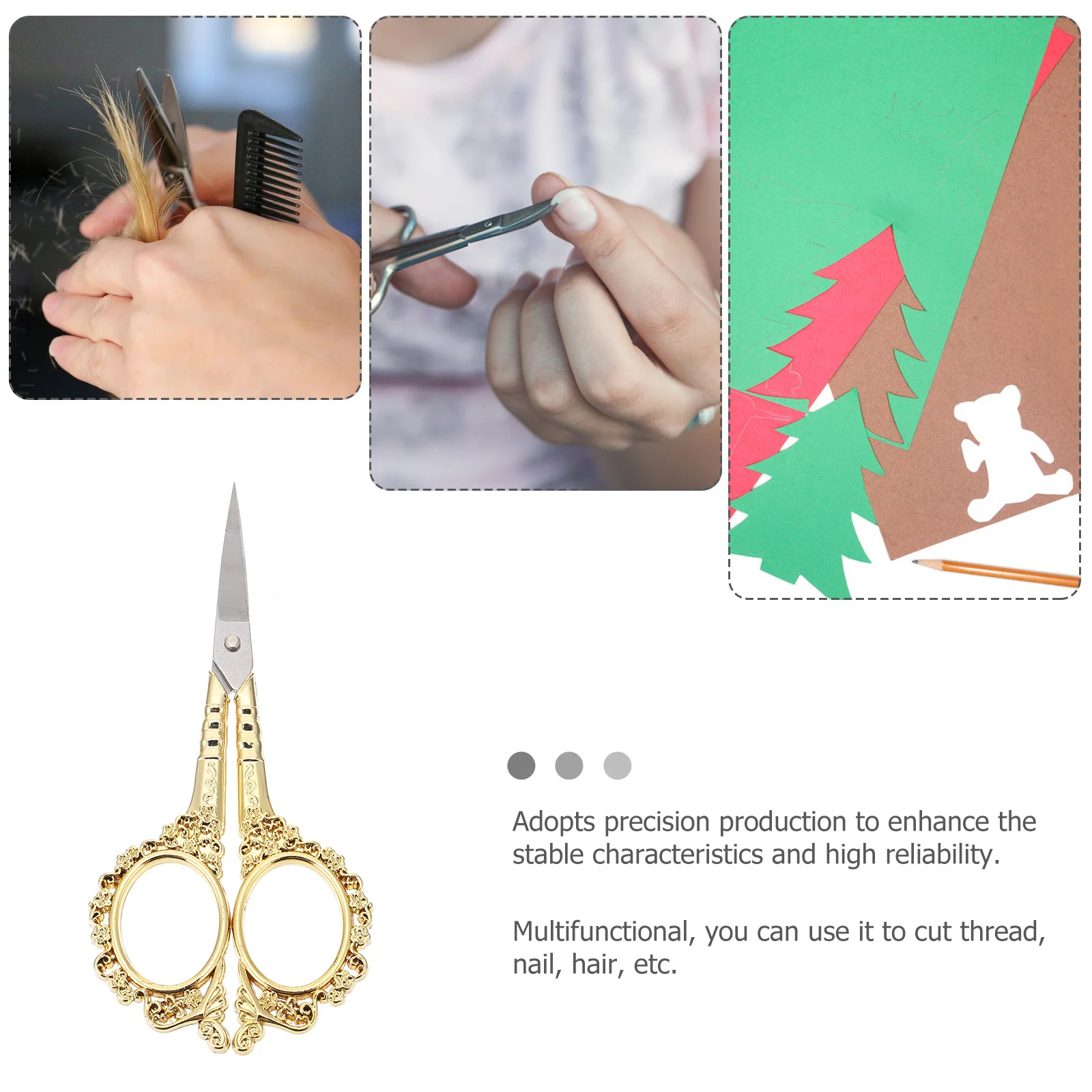 

Vintage Style Embroidery Scissors Premium Metal Detail Shear Sewing Tool Embroidery Scissors Detail Shear Sewing Thread Cutter