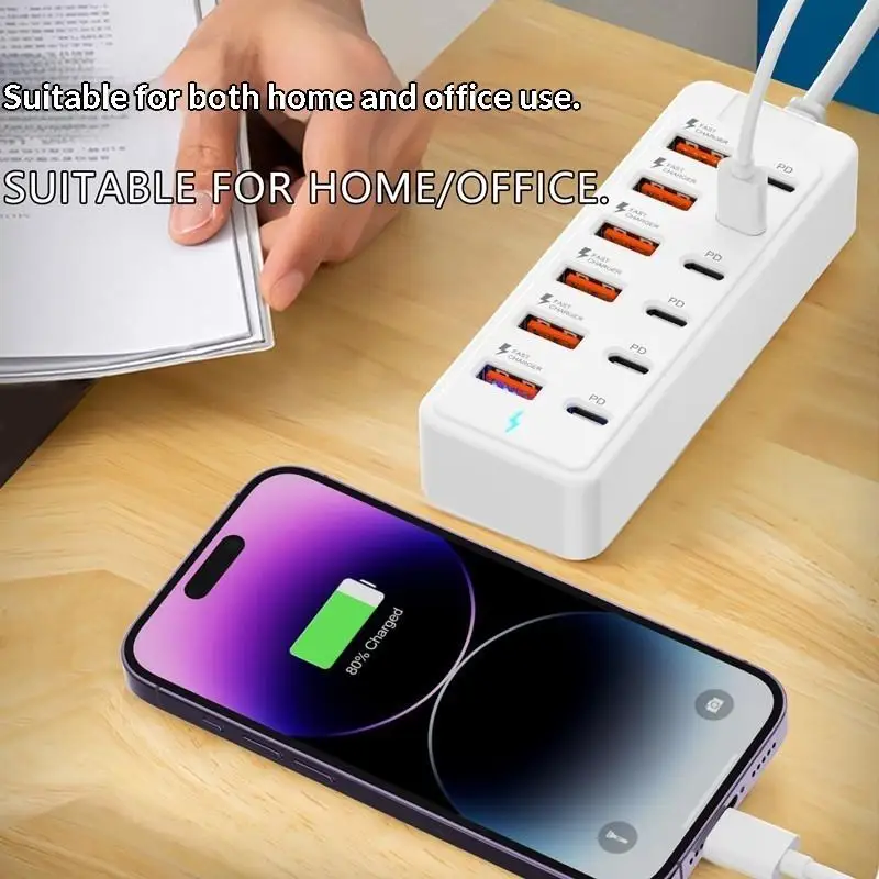12-in-1 Multi-Port USB and Type-C Charging Station