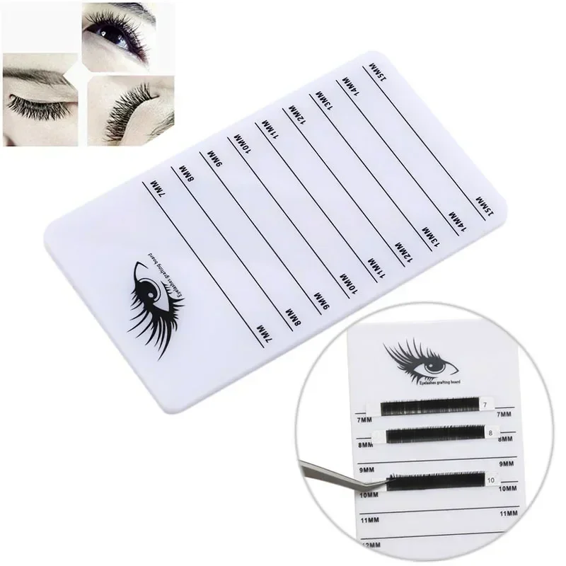 1Pcs Acrylic Eyelash Holder Eyelash Extension Plate Tray Grafting Lashes Holder Glue Pallet Board Stand Pad Lash Makeup Tools