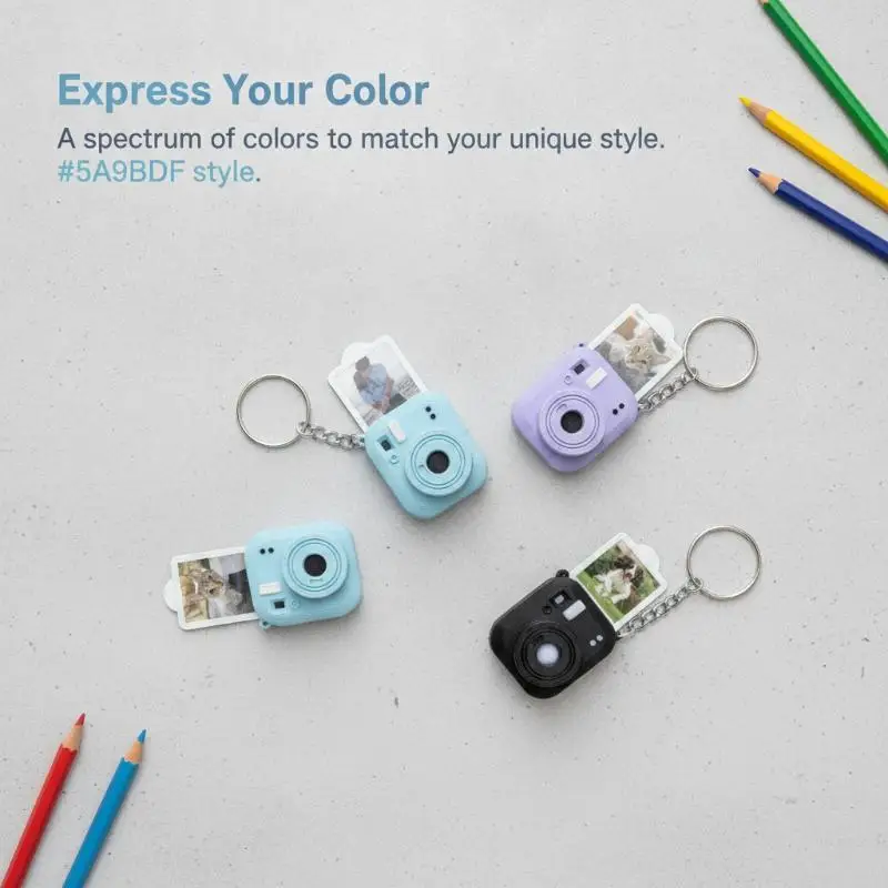 Personalized Mini Instax Camera Keychain With Custom Photo Slot Cute Design For Couple Anniversary Gifts Bag Decoration