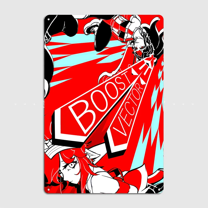 Anime characters with Boost Vector banners Poster Metal Tin Sign Indoor Outdoor Home Decor Custom Posters Wall Room Decorations