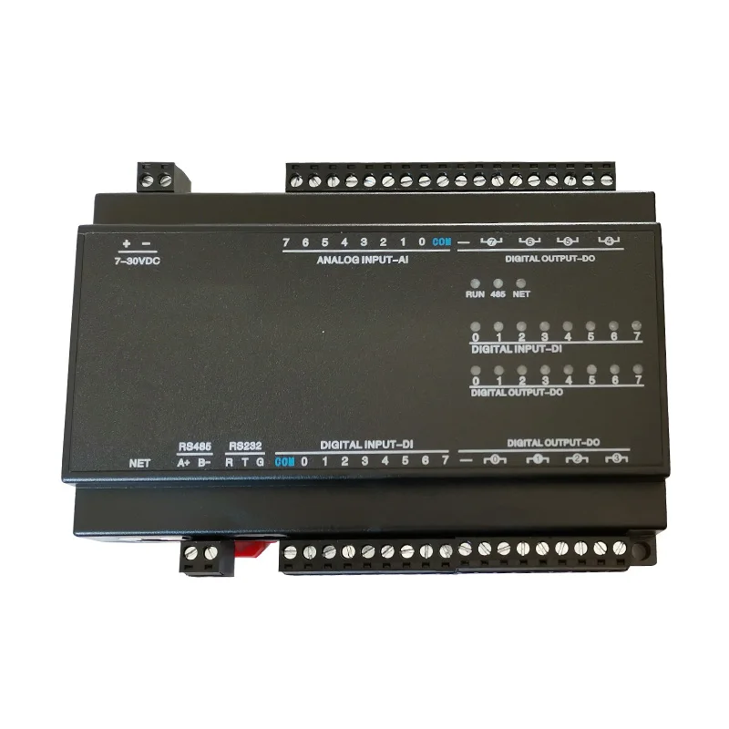 

Аналоговые Цифровые входные Релейные выходы 8 AI 8 DI 8 DO RS232 RS485 TCP IP RJ45 Modbus RTU TCP DIN рейка дистанционный контроллер ввода-вывода