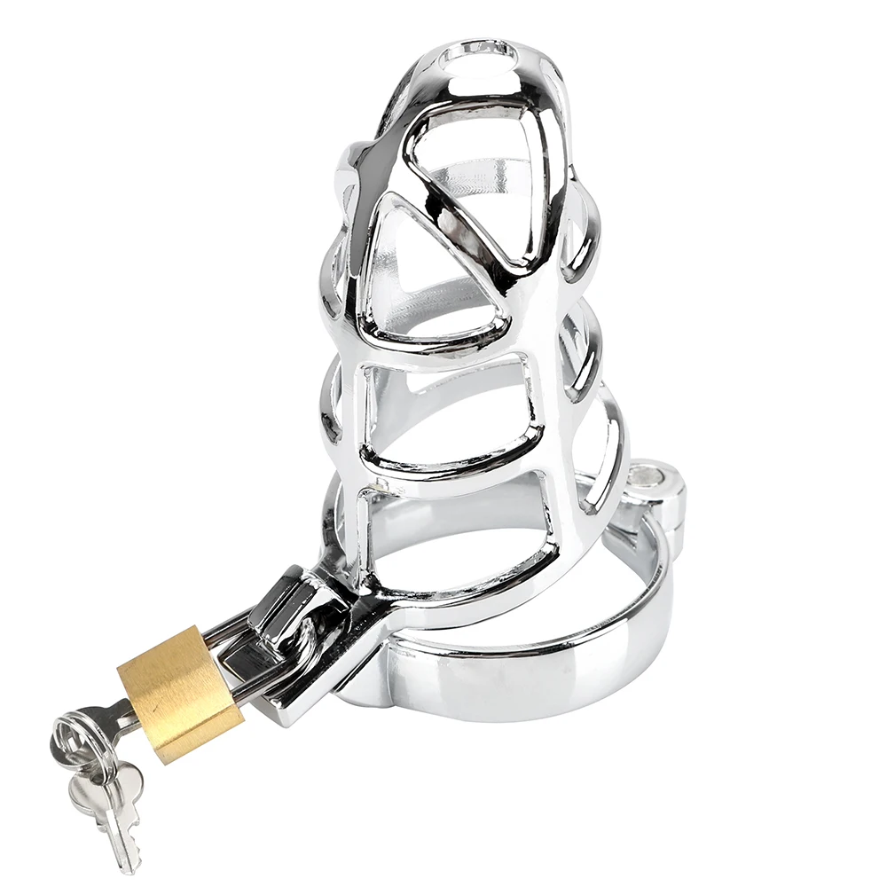 OLO Penis Cock Ring Sleeve Lock Chastity Belt Sex Toys for Men Metal Cock Cage Male Chastity Device Lockable 40/45/50mm