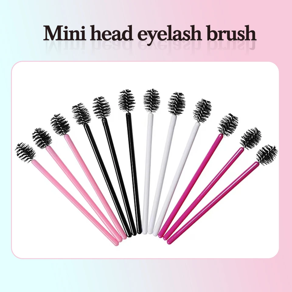 Lashprofessor 50pcs Descartável Lash Ferramentas De Escova De Cristal Lash Acessórios de Extensão Sobrancelha Escova Mascara Wands Aplicador Maquiagem