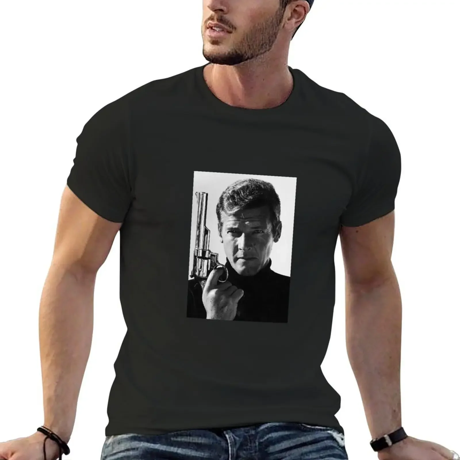 

Roger moore T-Shirt vintage graphic tee kawaii clothes shirts graphic mens funny t shirts