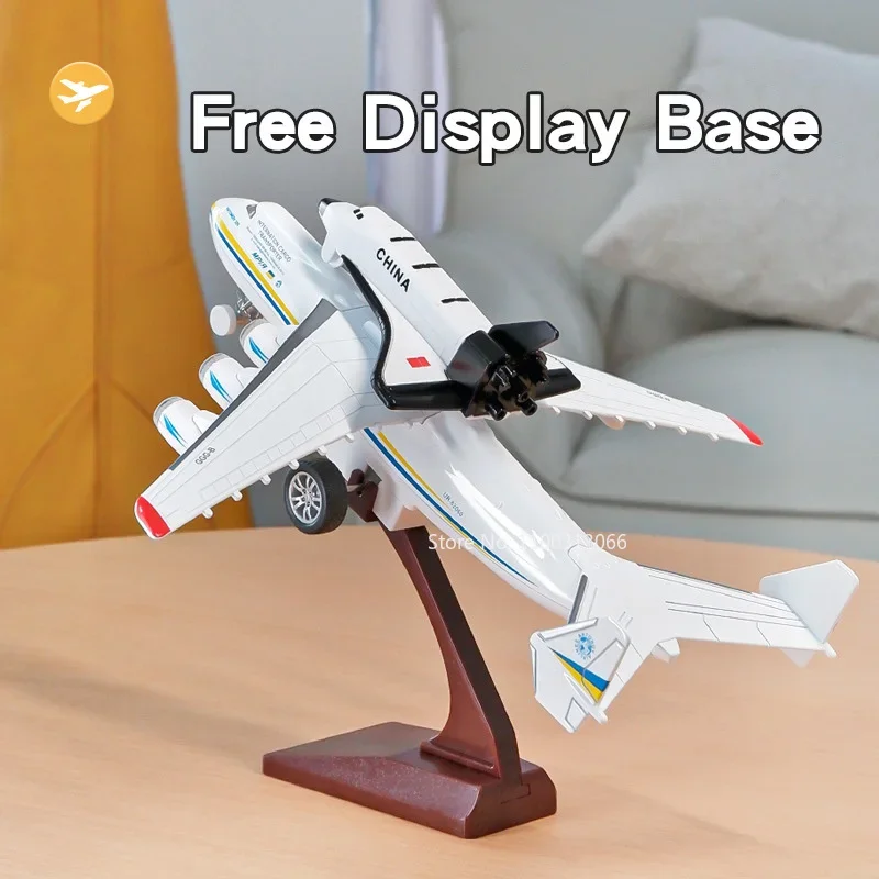 An-225 Alloy Diecast Airplane Model toy Large Air Transport Aircraft Model Simulation Metal Flying Sound And Light Kids Toy Gift