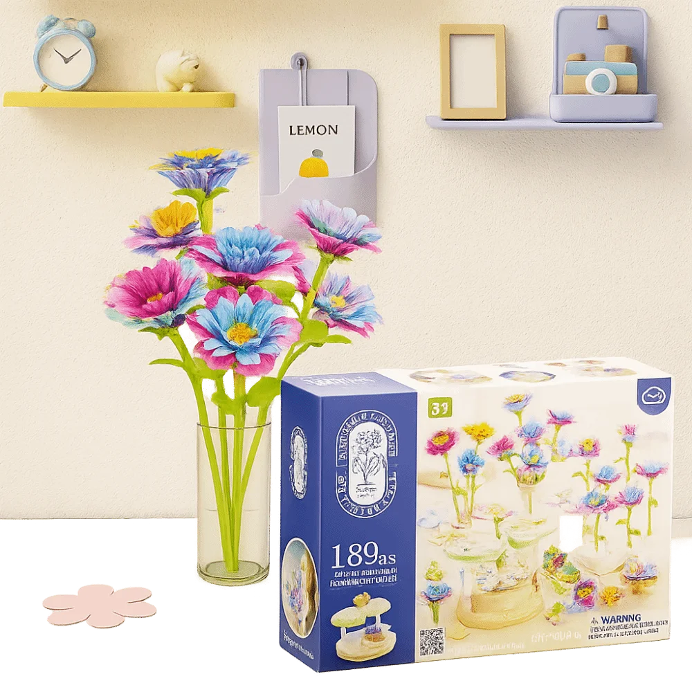 Materiały do rękodzieła DIY, kwiatowe bukiety z tkaniny, edukacyjne zestawy DIY do robienia kwiatowych bukietów, zabawki, kreatywne zestawy DIY do ręcznego tworzenia kwiatów.