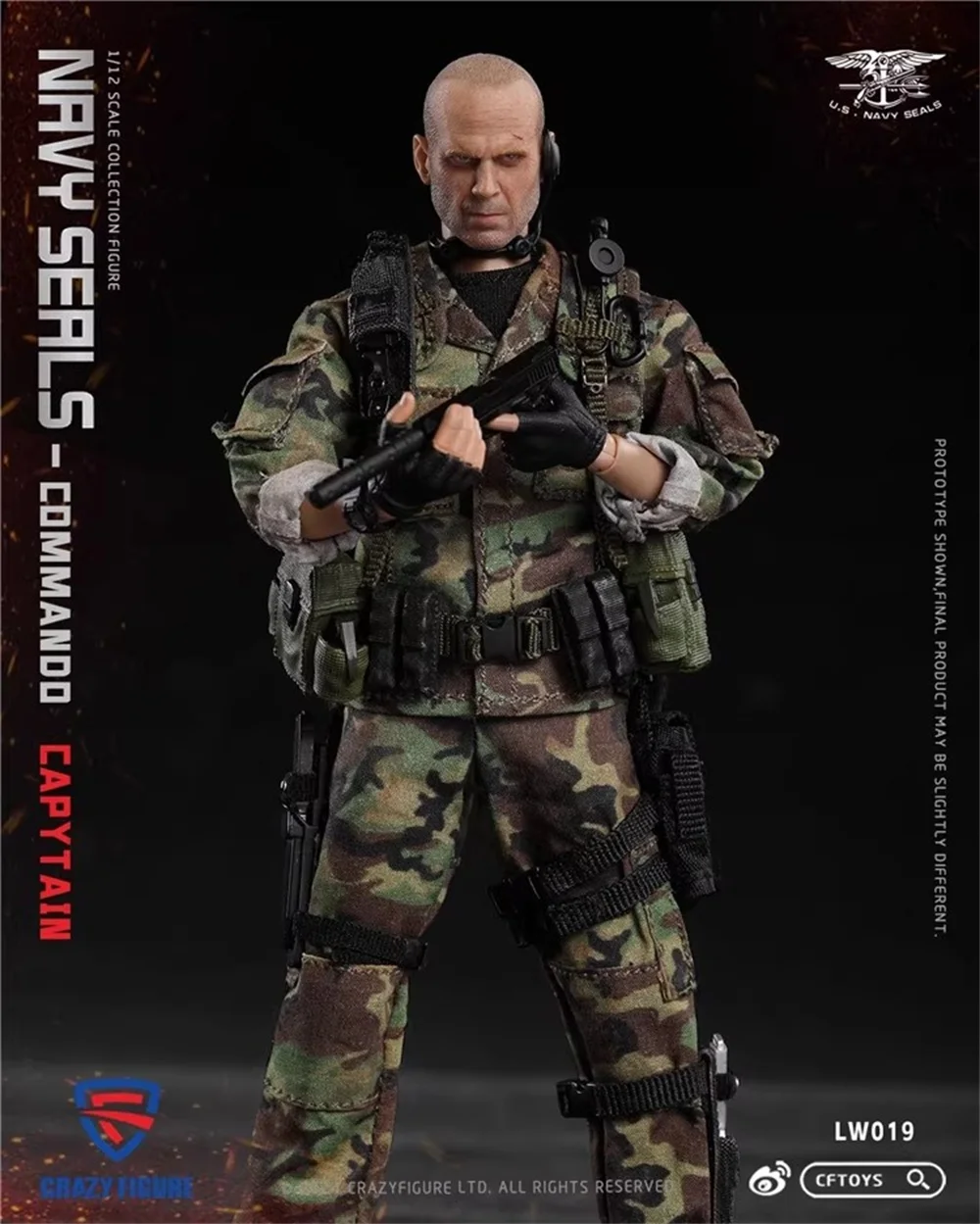 CFTOYS Crazy Figure LW019 US. Special Mission Soldier Captain Jason Komplettset bewegliche Actionfigur ca. 6" Geschenk für Fans 1/12