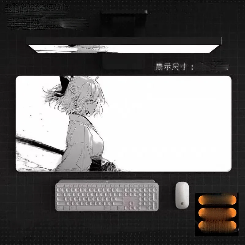 

Mouse Pad Esports Japanese Anime Characters Mouse Pad Glass Without Locking Edges Mouse Pad Computer Mouse Mat Laptop Deskmat PC