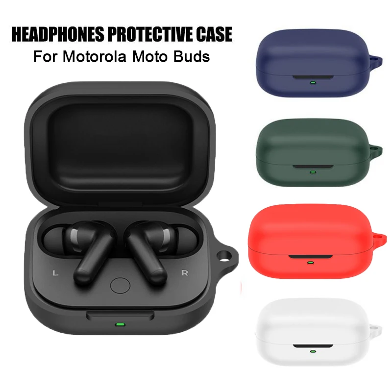 Para Motorola Moto Buds auriculares funda de silicona fundas protectoras de piel para Buds funda de silicona para accesorios de Moto Buds