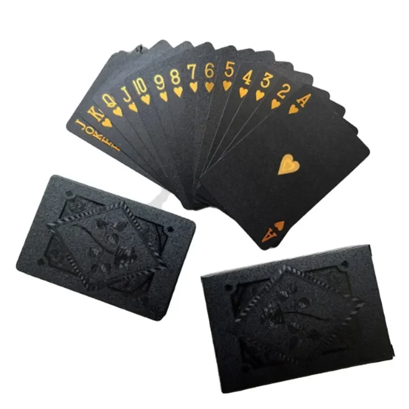 Color Black Gold Playing Card Game Card Group Waterproof Poker Suit Magic Dmagic Package Board Game Gift Collection