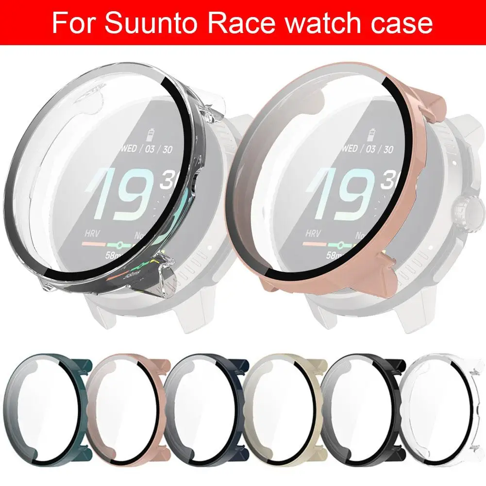 Pc Glass Hard Watch Screen Protector For Suunto Race W0b0