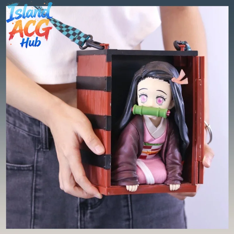 

Demon Slayer Anime Bucket Kamado Nezuko Popcorn Container PVC Figure Model Desktop Decoration Toy Gift