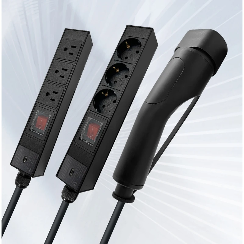 All in one Vehicle to Load (V2L) Adapter Connector 16A 110/250V Type 2 Plug and Type B Socket Electric Car Discharger