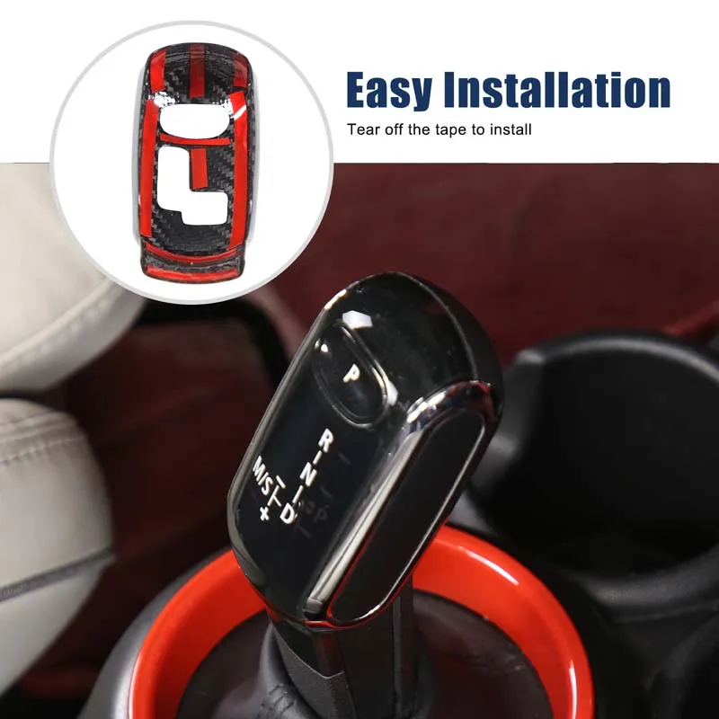 

For BMW Mini F54 F55 F56 F57 F60 2020-2023 Real Carbon Fiber Car Car Gear Shift Knob Cover Sticker Car Protection Accessories
