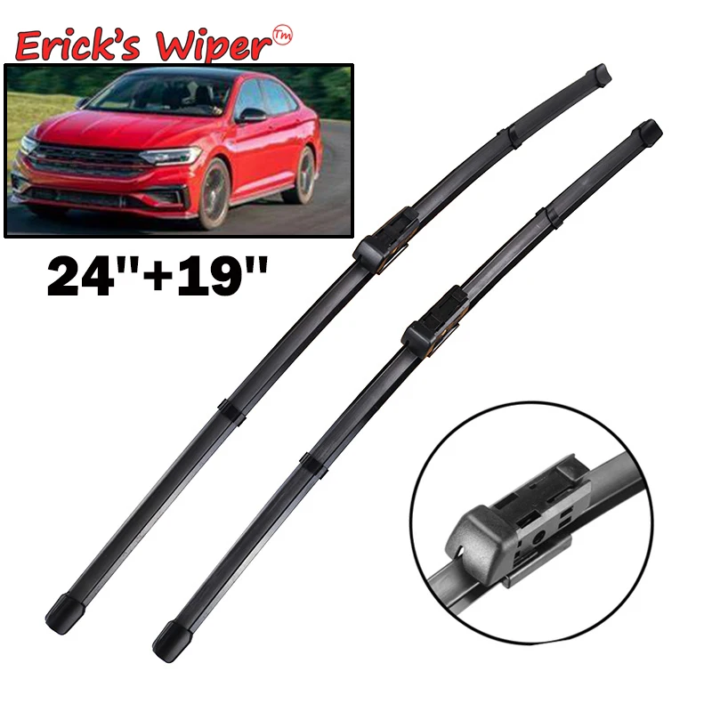 Erick\'s Wiper LHD Front Wiper Blades For VW Jetta 7 MK7 A7 2019 - 2023 Windshield Windscreen Window Rain Brushes 24\