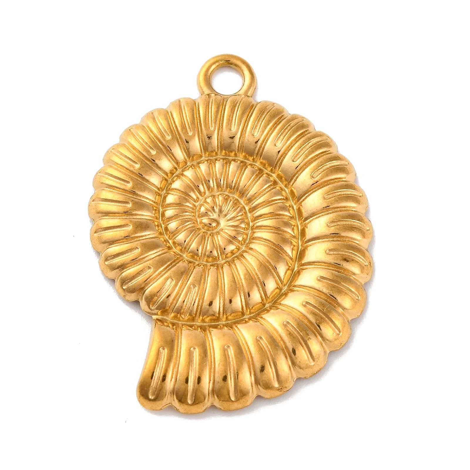 

6pcs Ocean Theme 304 Stainless Steel Pendants Real 18K Gold Plated Conch for Making DIY Jewelry Necklace Earring Supplies