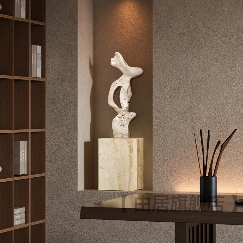 Creative Abstract Sculpture Artwork Ornament Wabi Sabi Wind Model Room Corridor Hotel Decoration