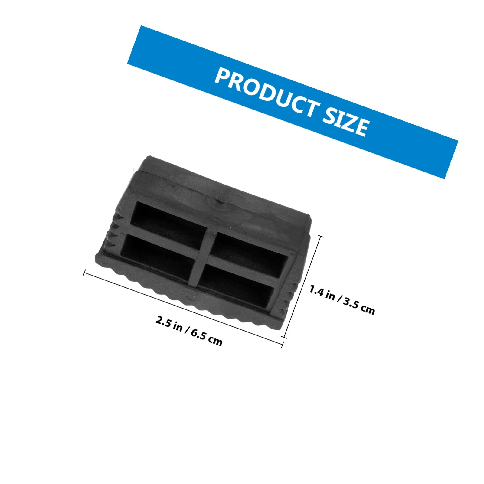 4 قطعة غطاء للقدم سلم عدم الانزلاق قواعد مطاطية سميكة تصميم المضادة للانزلاق منصات الأرضية مستقرة وآمنة للمنزل سلم قدم غطاء #3