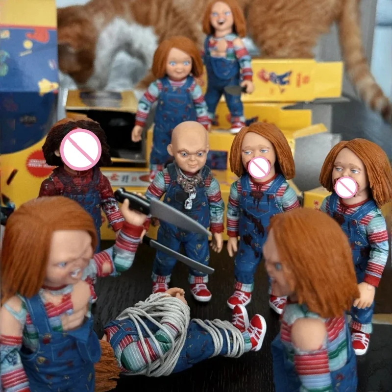 Neca Kinderspel Chucky TV-versie Blind Box Action Figure PVC Model Horror Pop Halloween Decor Gift Trendy verzamelspeelgoed