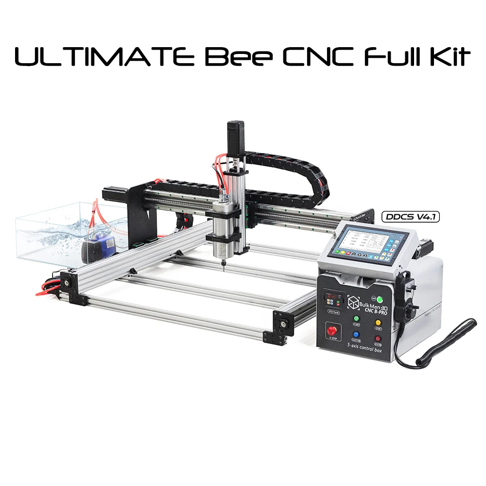 

20%off BulkMan 3D ULTIMATE Bee CNC Machine Full Kit with DDCS V4.1 Offline Control System 1.5KW Water Cooled Spindle Engraver