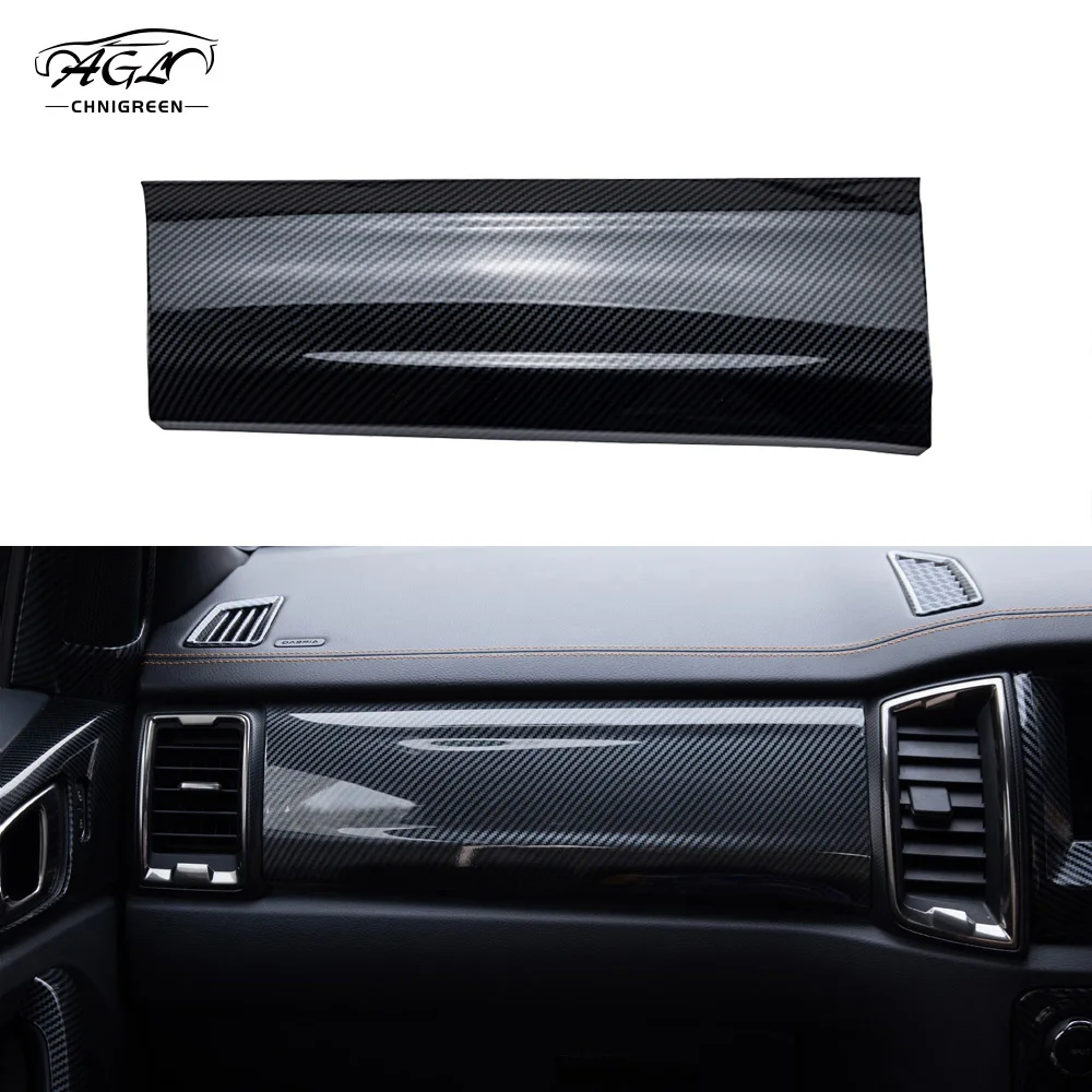 

Carbon Fiber Color RHD Co-pilot Panel Cover Trim Interior Decoration For Ford RANGER 2015 2016 2017 2018 2019 2020