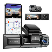 AZDOME M550 PRO HD 3 Lens 5G Wifi Dashcam Gps Front Inside Rear Camera 4K Dash Cam Car Black Box Rear DVR Video Camera Car Dash