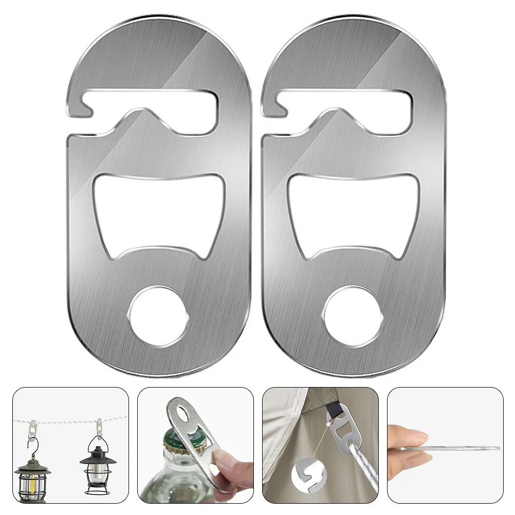 

2pcs Professional Tent Cord Fasteners Windproof Durable Rope Buckles Anti-Slip Adjustable For Canopy Lightweight Parachute