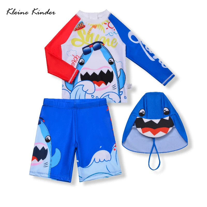 

Children Swimsuit Long Sleeve Shark Swimwear for Kids Boys UPF50 UV Protection Beach Swimming Surfing Clothes Bathing Suit Boy