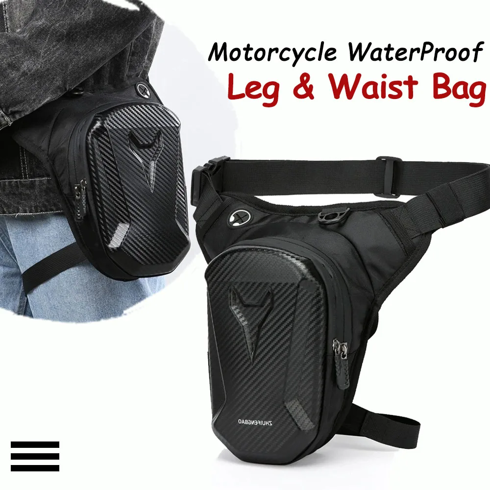 Newest Men's Waterproof Motorcycle Riding Bag Chest Waist Drop Leg Pack for Motorbike Outdoor Sports Travel Accessories