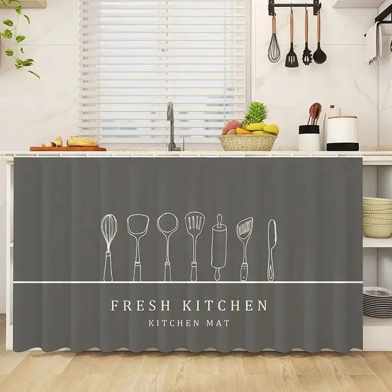 VIKAMA INS Kitchen Cabinet Self-Adhesive Half Curtain Cupboard Wardrobe Cover Dustproof Short Home Decor