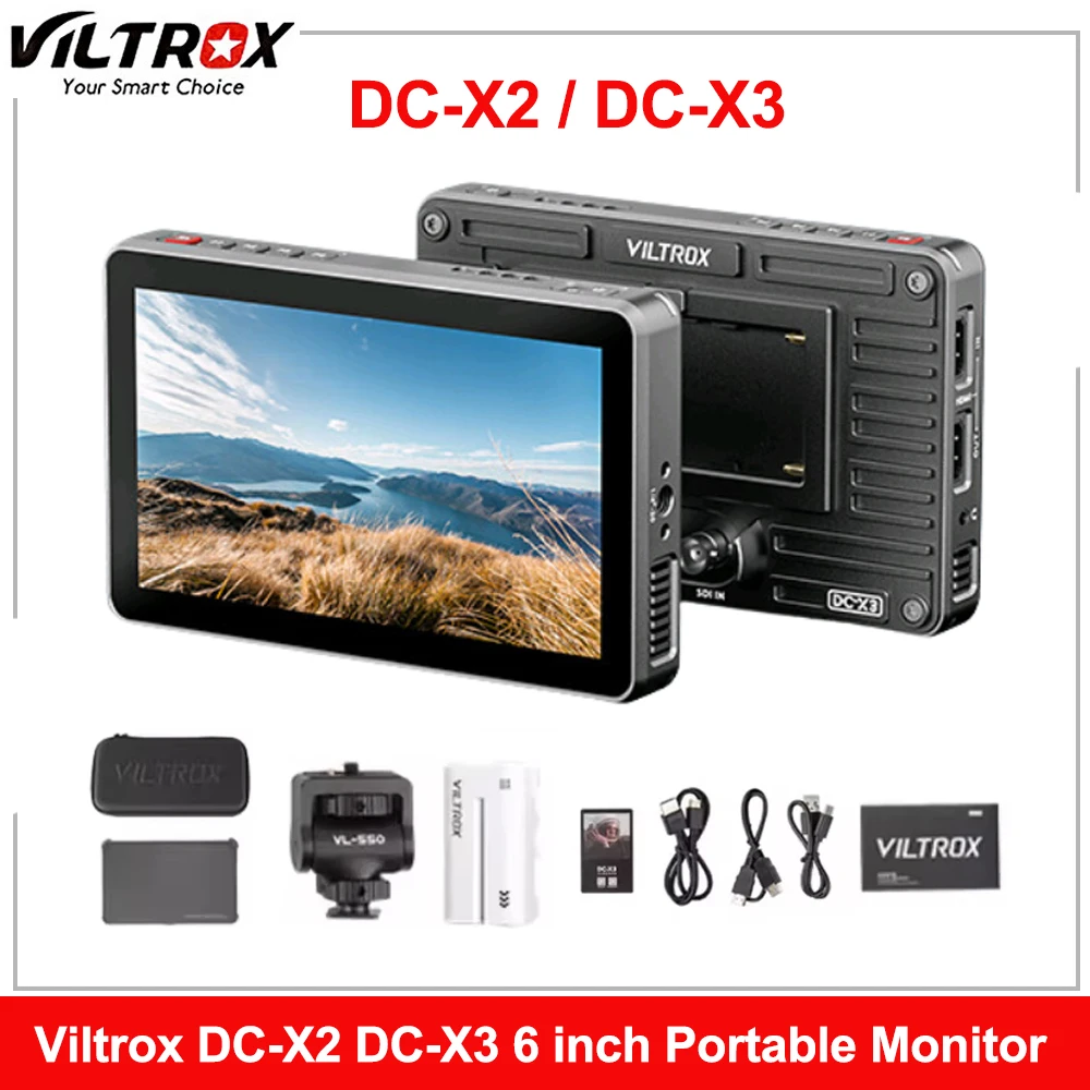 

Viltrox DC-X2 DC-X3 6 Inch ortable Monitor 2000 Nits 4K Touch Screen Profissional Photographic HD FHD Camera Monitor for Vedio