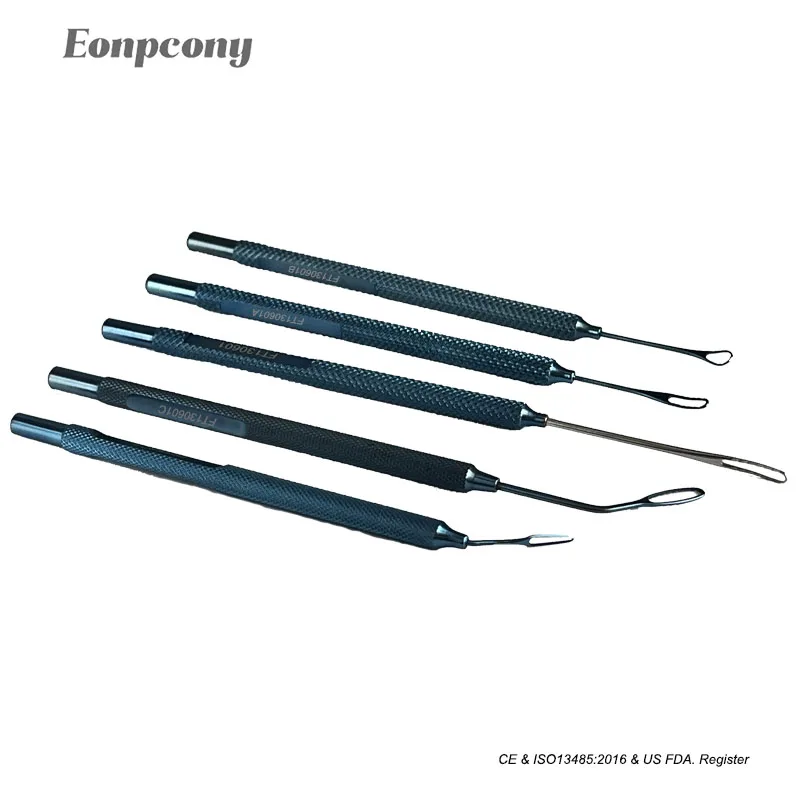 Kansas Lens Loop Nucleus Dividers Titanium Hook with Loops Ophthalmic Surgical Instrument Tools