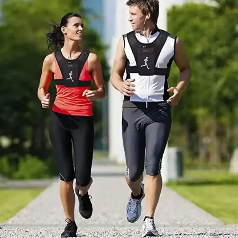 Correndo suporte do telefone colete leve correndo bolsa de peito malha respirável colete saco correndo fivela ajustável para homens