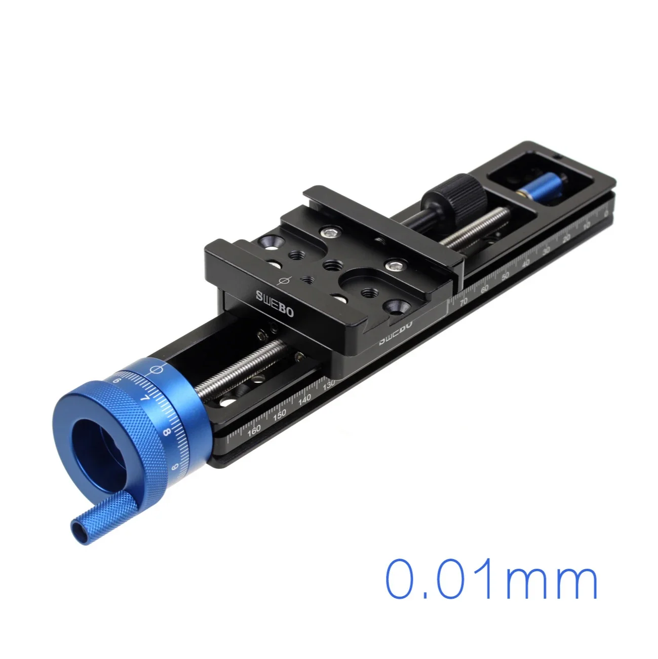 LS001 Macro Shooting Head Lead Screw Focusing Rail Slider 180MM Aluminum Alloy Micrometer Macro Photographic Platform 0.01MM