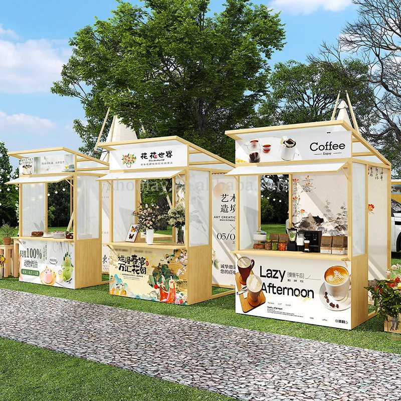 custom.Mobile Display Racks Festival Events Market Stall Tents Trade Show Stand Sturdy and Durable Booth Portable Street Stall