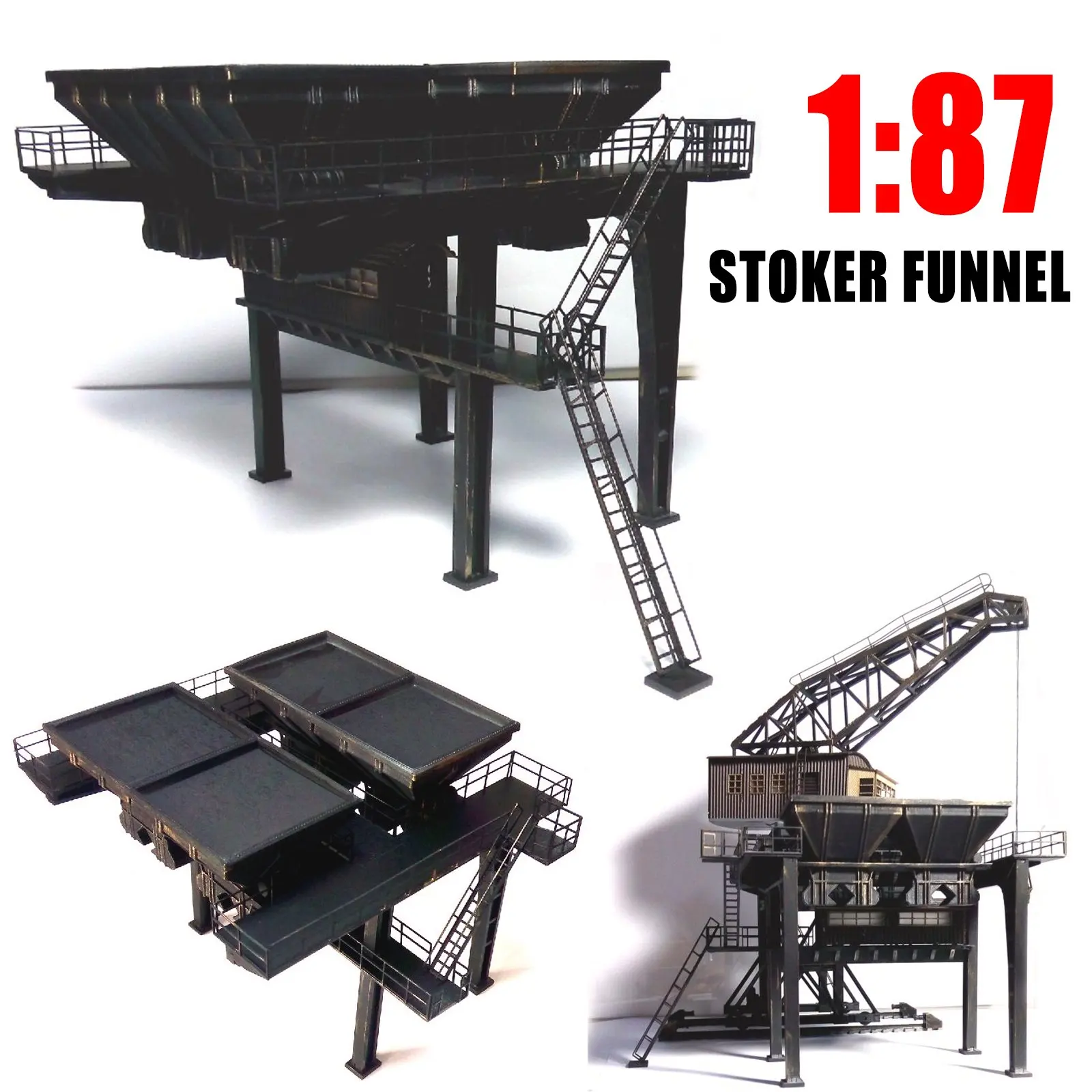 1:87 HO Scale Large Stoker Funnel Sand Table Train Architectural Scene DIY  Miniatures Landscape Christmas gift for children